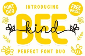 Bee Kind Duo Font for Beautiful Craft & Design Projects