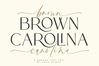 Creative Designs with Brown Carolina Duo Font